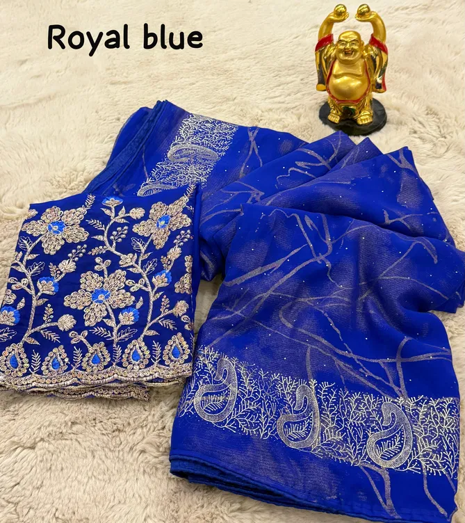 Nitya kesari Georgette Party Wear Saree Wholesale Shop In Surat